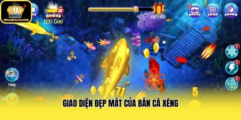 Giao diện đẹp mắt của bắn cá xèng