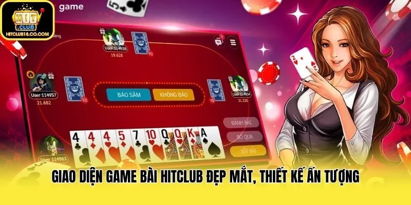 Giao diện game bài Hitclub đẹp mắt, thiết kế ấn tượng
